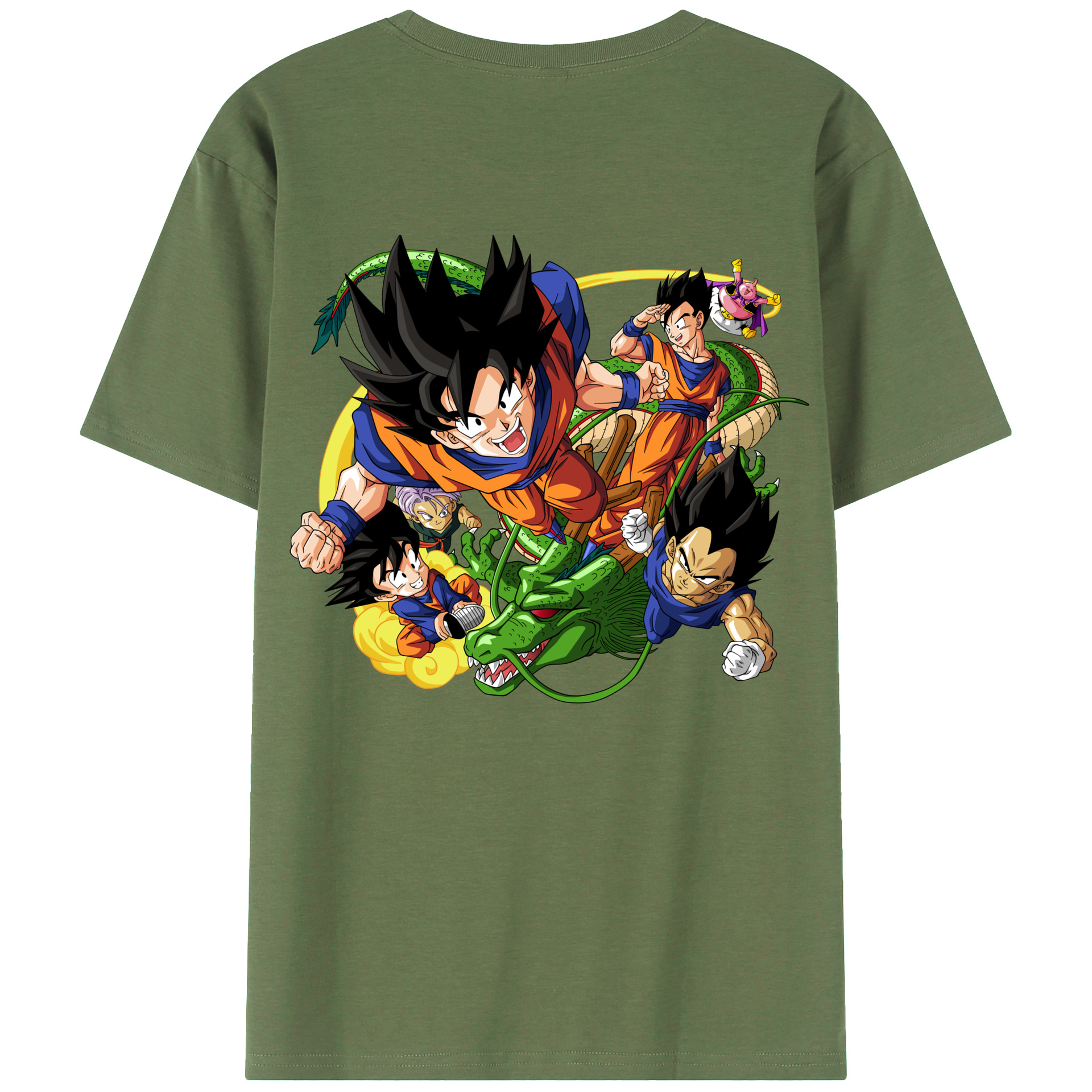 （画像用） ドラゴンボール DRAGON BALL 綿100％ メンズ半袖Tシャツ（バックプリント） 通気性